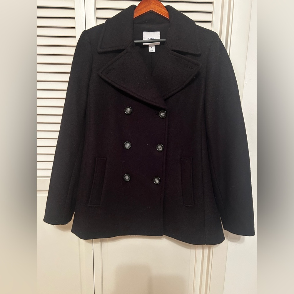 Old Navy Classic Black Pea Coat